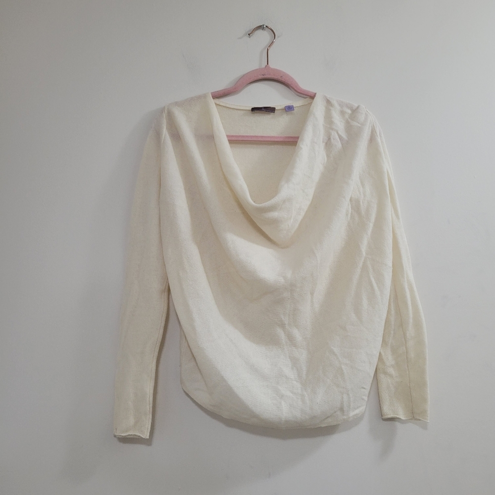 Cullen cowl neck cashmere sweater XS cream